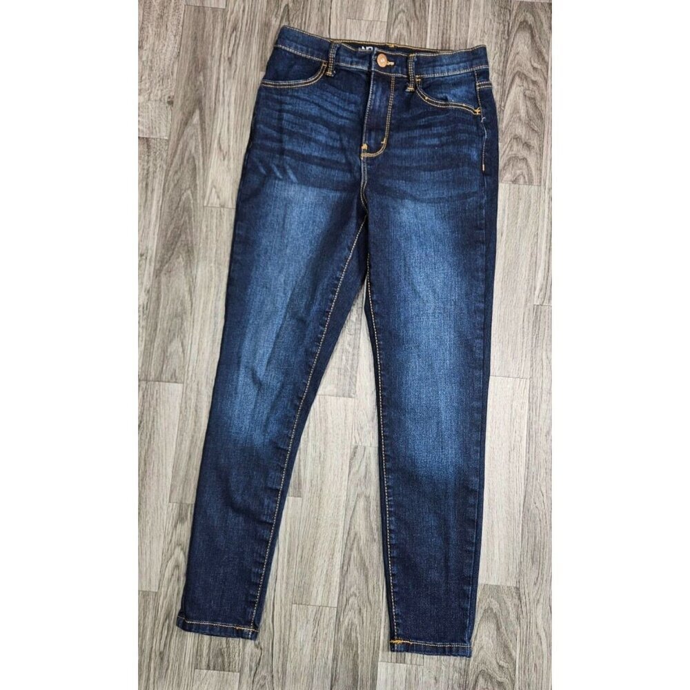 (3/$35) NOBO No Boundaries Juniors Size 7‎ Whiskered Skinny Denim Blue Jeans